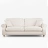 Hazel 4 Seater Sofa Fabric Ansell Bamboo With Country Oak Leg Front View