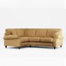 Hazel 4 Seater Corner Sofa Fabric Oslo Ochre With Burnished Beech Leg
