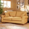 Hazel 3 Seater Sofa Fabric Oslo Ochre With Burnished Beech Leg Lifestyle