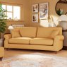 Hazel 4 Seater Sofa Fabric Oslo Ochre With Burnished Beech Leg Lifestyle