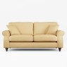 Hazel 3 Seater Sofa Fabric Oslo Ochre With Burnished Beech Leg Front View