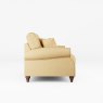 Hazel 3 Seater Sofa Fabric Oslo Ochre With Burnished Beech Leg Side View