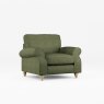 Hazel Armchair Fabric Mikah Basil With Country Oak Leg