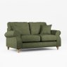 Hazel 2 Seater Sofa Fabric Mikah Basil With Country Oak Leg