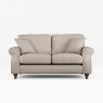 Hazel 2 Seater Sofa Fabric Oslo Mole With Burnished Beech Leg Front View