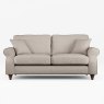 Hazel 3 Seater Sofa Fabric Oslo Mole With Burnished Beech Leg Front View