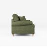 Hazel 2 Seater Sofa Fabric Mikah Basil With Country Oak Leg Side View