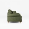 Hazel 3 Seater Sofa Fabric Mikah Basil With Country Oak Leg Side View