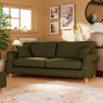 Hazel 4 Seater Sofa Fabric Mikah Basil With Country Oak Leg