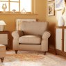 Hazel Armchair Fabric Oslo Mole With Burnished Beech Leg Lifestyle