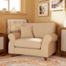 Hazel Snuggler Fabric Minco Natural With Burnished Beech Leg Lifestyle