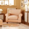 Hazel Armchair Fabric Ansell Rusty Rose With Burnished Beech Leg Lifestyle