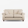 Hazel 2 Seater Sofa Fabric Minco Natural With Burnished Beech Leg Front View