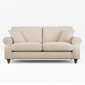Hazel 3 Seater Sofa Fabric Minco Natural With Burnished Beech Leg Front View