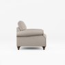Hazel Armchair Fabric Oslo Mole With Burnished Beech Leg Side View