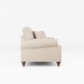 Hazel 2 Seater Sofa Fabric Minco Natural With Burnished Beech Leg Side View