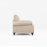 Hazel Armchair Fabric Minco Natural With Burnished Beech Leg Side View