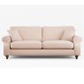 Hazel 4 Seater Sofa Fabric Ansell Rusty Rose With Burnished Beech Leg