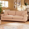 Hazel 4 Seater Sofa Fabric Ansell Rusty Rose With Burnished Beech Leg Lifestyle