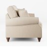 Hazel 4 Seater Sofa Fabric Minco Natural With Burnished Beech Leg Side View