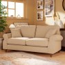 Hazel 3 Seater Sofa Fabric Minco Natural With Burnished Beech Leg Lifestyle
