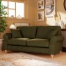 Hazel 2 Seater Sofa Fabric Mikah Basil With Country Oak Leg Lifestyle