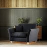 Alpine Snuggler Fabric Mikal Cosmos With Country Oak Leg Lifestyle