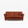 Alpine 3 Seater Sofa Fabric Mikah Maple With Country Oak Leg Front View