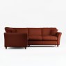 Alpine 4 Seater Corner Sofa Fabric Mikah Maple With Country Oak Leg Side View