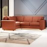 Tyrol 4 Seater Corner Sofa Fabric Mikah Maple With Country Oak Leg Lifestyle