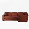 Tyrol 4 Seater Corner Sofa Fabric Mikah Maple With Country Oak Leg Side View