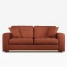 Tyrol 3 Seater Sofa Fabric Mikah Maple With Country Oak Leg Front View