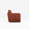 Tyrol Armchair Fabric Mikah Maple With Country Oak Leg Side View
