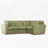 Tyrol 4 Seater Corner Sofa Fabric Oslo Green With Country Oak Leg