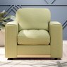 Tyrol Armchair Fabric Oslo Green With Country Oak Leg Lifestyle