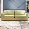 Tyrol 4 Seater Sofa Fabric Oslo Green With Country Oak Leg Lifestyle