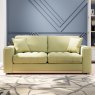 Tyrol 3 Seater Sofa Fabric Oslo Green With Country Oak Leg Lifestyle