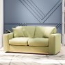 Tyrol 2 Seater Sofa Fabric Oslo Green With Country Oak Leg Lifestyle