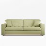 Tyrol 4 Seater Sofa Fabric Oslo Green With Country Oak Leg Front Image