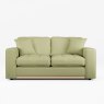 Tyrol 2 Seater Sofa Fabric Oslo Green With Country Oak Leg Front View