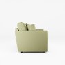 Tyrol 3 Seater Sofa Fabric Oslo Green With Country Oak Leg Side View