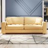 Tyrol 4 Seater Sofa Fabric Oslo Ochre With Burnished Beech Leg Lifestyle