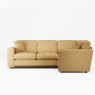 Tyrol 4 Seater Corner Sofa Fabric Oslo Ochre With Burnished Beech Leg Side View