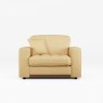 Tyrol Snuggler Fabric Oslo Ochre With Burnished Beech Leg Front View