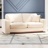 Tyrol 3 Seater Sofa Fabric Mikah Whicker With Burnished Beech Leg Lifestyle