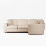 Tyrol 4 Seater Corner Sofa Fabric Mikah Whicker With Burnished Beech Leg Side View