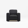 Tyrol Armchair Fabric Mikah Cosmos With Country Oak Leg Front View
