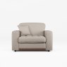 Tyrol Snuggler Fabric Oslo Mole With Burnished Beech Leg Front View