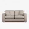 Tyrol 2 Seater Sofa Fabric Oslo Mole With Burnished Beech Leg Front View