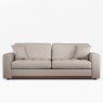 Tyrol 4 Seater Sofa Fabric Oslo Mole With Burnished Beech Leg Front View